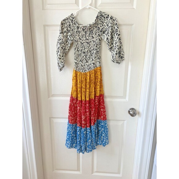 Cool Change Boho Jodi Dress Multicolor Meadow Floral Print Tiered Size XS NWT - Picture 2 of 6